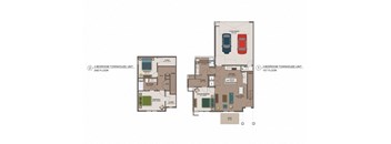 Tesla II Floor Plan at The Edison at Rice Creek I and II, Minnesota