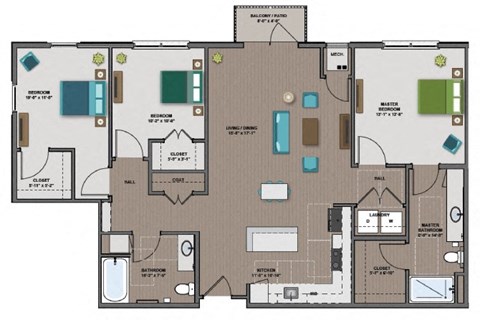 Woods Floor Plan at The Edison at Rice Creek I and II, Shoreview, 55126