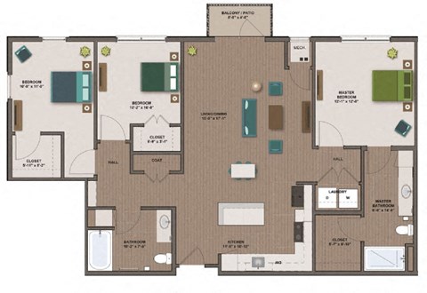 Wright Floor Plan at The Edison at Spirit, Lakeville, MN