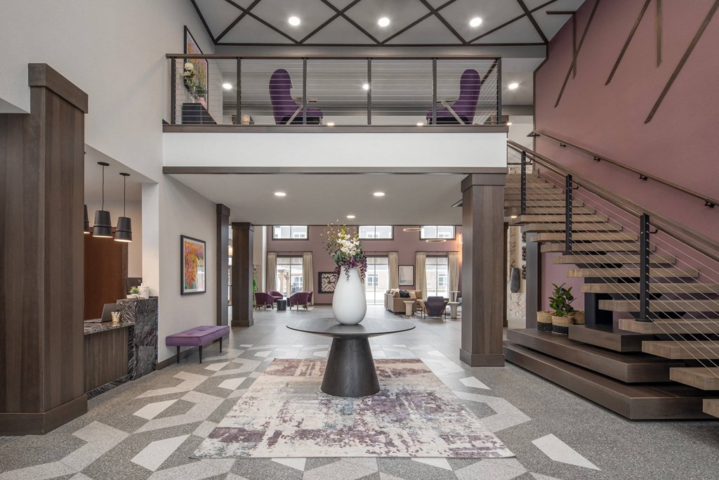 Clubhouse With Staircase at The Edison at Woodbury, Woodbury