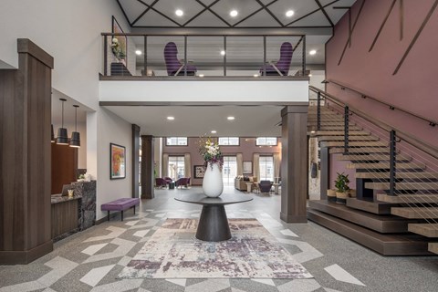 Clubhouse With Staircase at The Edison at Woodbury, Woodbury