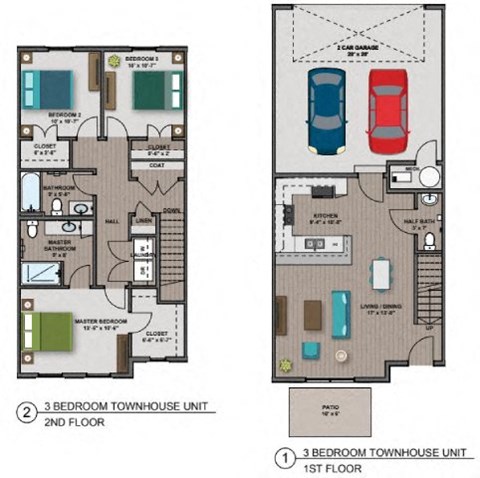 Whitney Floor Plan at The Edison at Woodbury, Woodbury, MN 55129