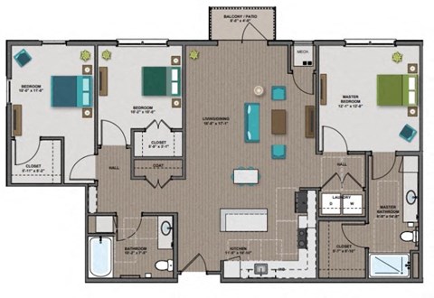 Wright Floor Plan at The Edison at Woodbury, Woodbury