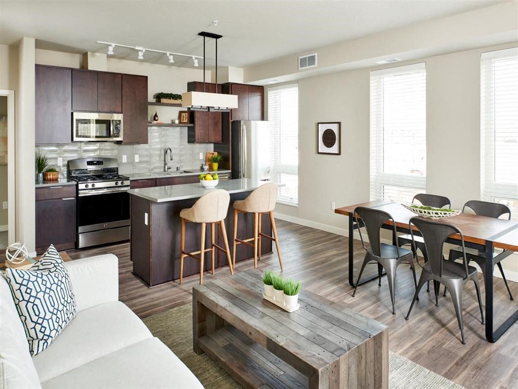 Dining And Kitchen at The M on Hennepin, Minneapolis, MN