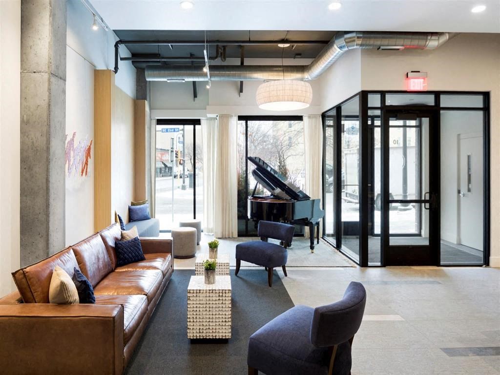 Specious living room at The M on Hennepin, Minnesota