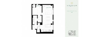 Aquamarine Floor Plan at Viridium Apartments, Minneapolis, 55401 
