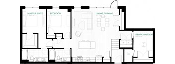 Admiral Floor Plan at Viridium Apartments, Minneapolis