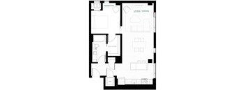 Aquamarine Floor Plan at Viridium Apartments, Minneapolis, MN 
