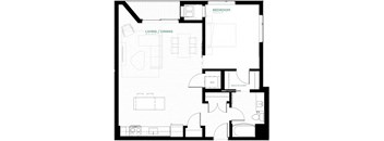 Laguna Floor Plan at Viridium Apartments, Minnesota, 55401