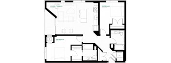 Ocean Floor Plan at Viridium Apartments, Minnesota, 55401
