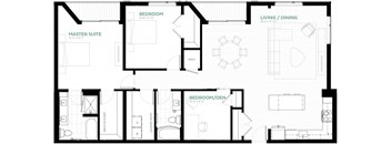 Royal Floor Plan at Viridium Apartments, Minneapolis