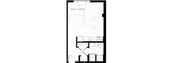 Sapphire Floor Plan at Viridium Apartments, Minneapolis, MN 55401 