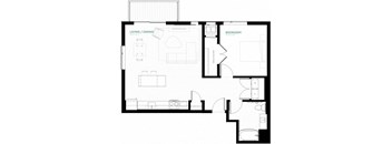 Shamrock Floor Plan at Viridium Apartments, Minnesota