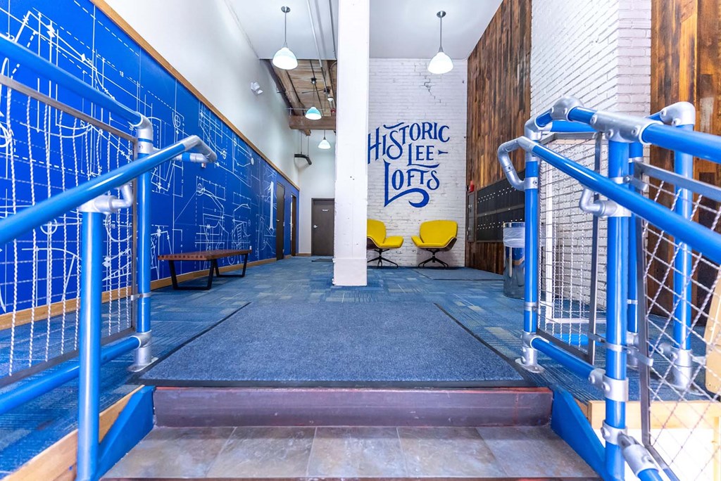 Lobby at Lee Lofts, Minnesota