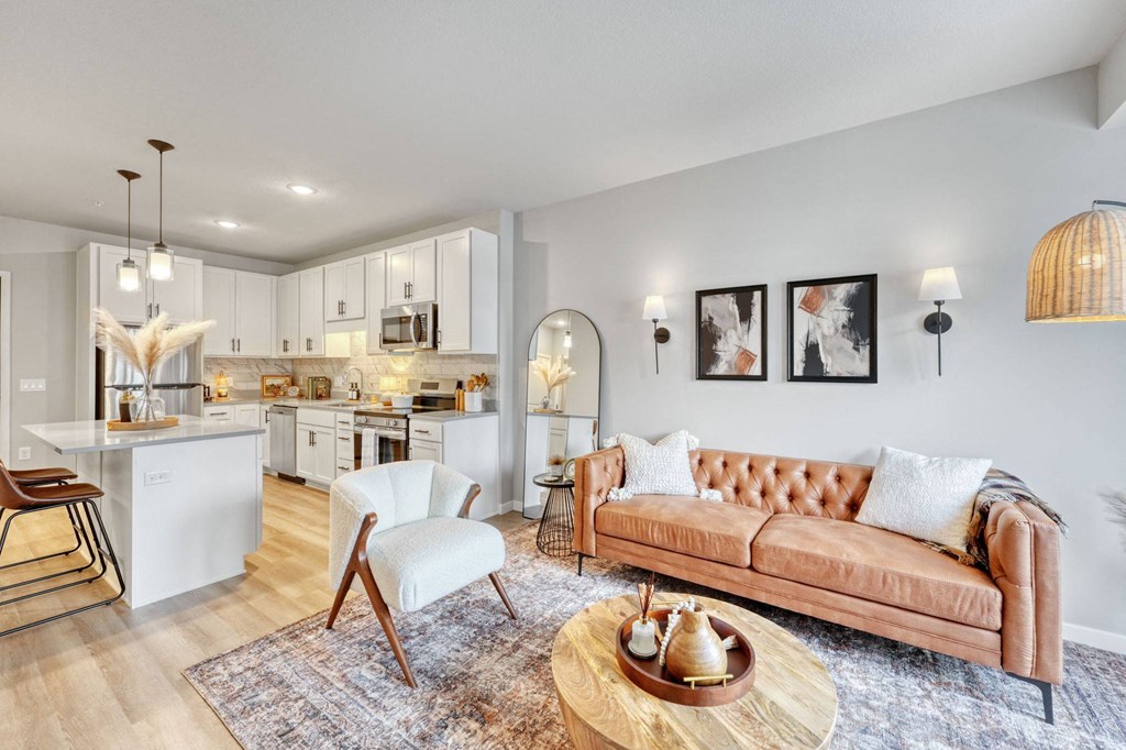 Classic Living Room Design at Lochner Apartments, Minnesota