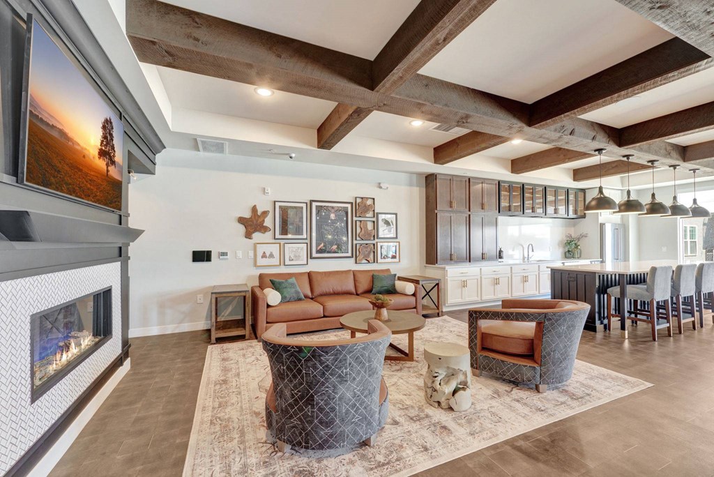 Modern living area at Lochner Apartments, Minnesota