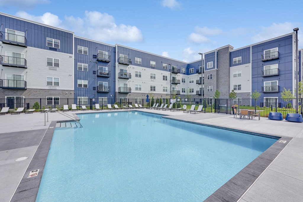 Swimming pool at Lochner Apartments, White Bear Lake