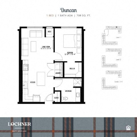 1Bed 1Bath_10 at Lochner Apartments, White Bear Lake, MN,  55110