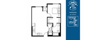 Harrison Floor Plan at Timber & Tie Apartments, Minneapolis, Minnesota