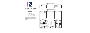 Cayuga Floor Plan at Nova SP Apartments, Minnesota