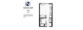 Jenks Floor Plan at Nova SP Apartments, St. Paul, MN, 55130