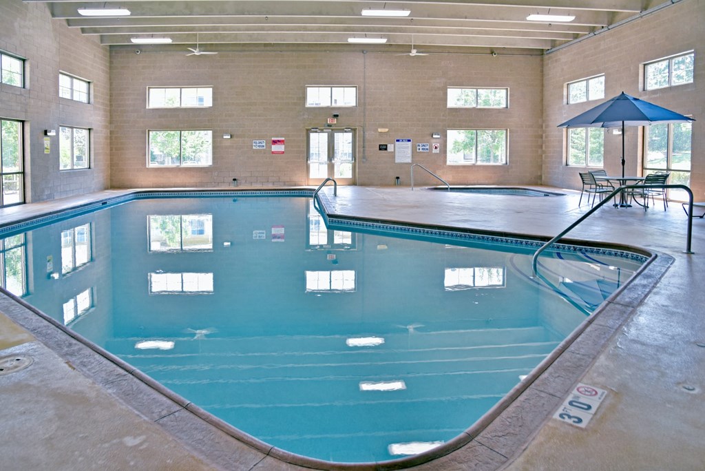 indoor pool and hot tub