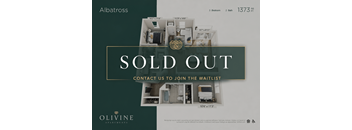 A real estate advertisement for a sold out apartment complex.