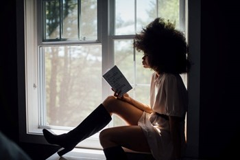Woman Reading A Book Property Image