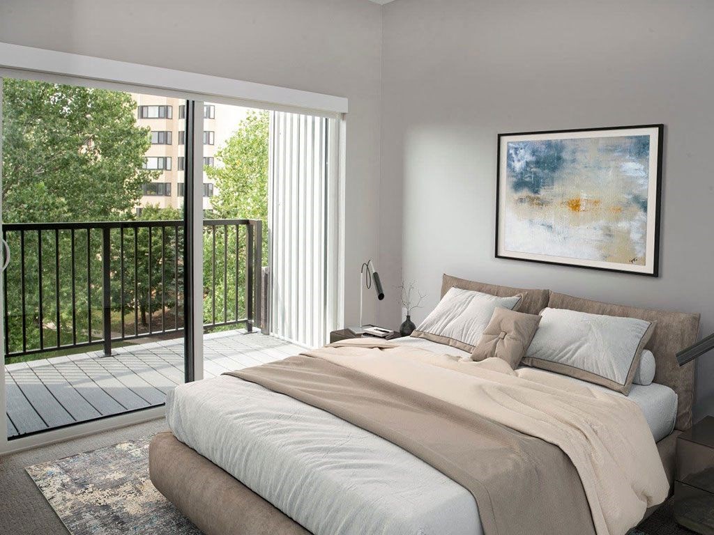 nordic studio floor plan, bedroom areaat Urban Park I and II Apartments, Minnesota, 55426