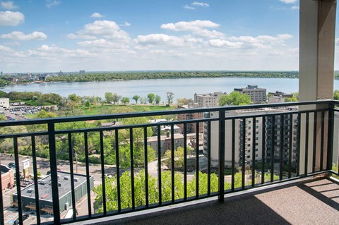 Private Master Bedroom Balcony at Calhoun Towers, Minneapolis