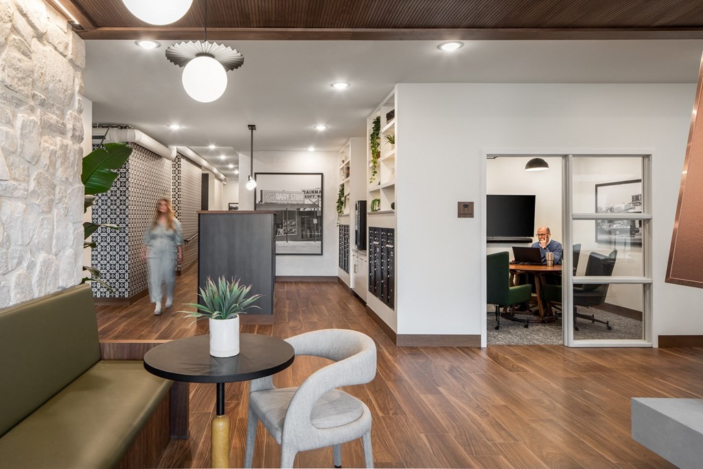 a view of the living room and dining area from the kitchen