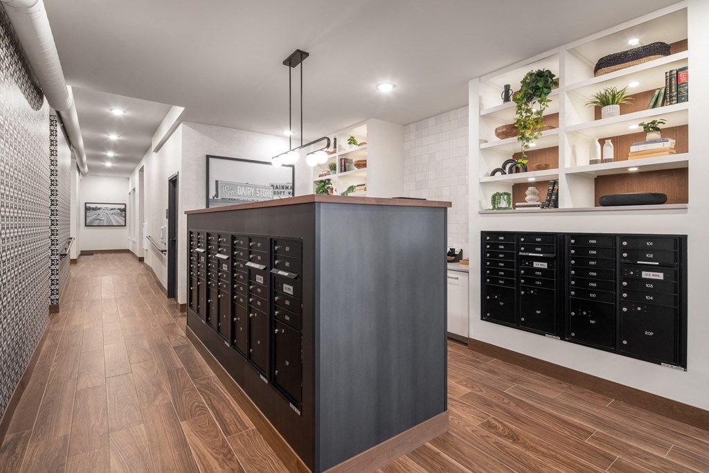 a view down the hallway of the wine cellar and tasting room