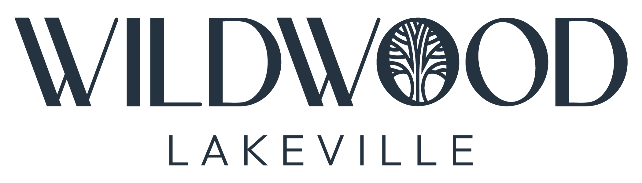 A logo with the words "Wildwood Lakeville" and a tree design.