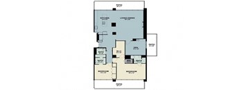 a floor plan of a bedroom floor plan with a blue