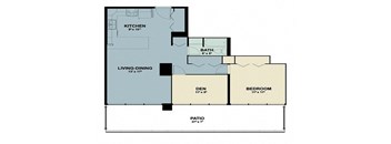 a floor plan of a two story house with a bedroom and a living room