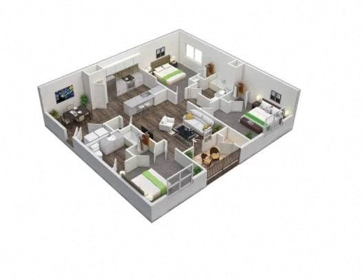 a floor plan of a home with a bedroom and a living room