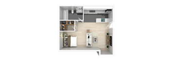 Studio Floor Plan at Skyline Heights LLC, Daly City