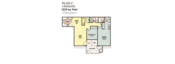 PlanC1115 at The Resort at Encinitas Luxury Apartment Homes, California, 92024