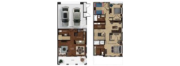 two different layouts of a parking lot and a car at The Vines at Riverpark, LLC, California, 93036