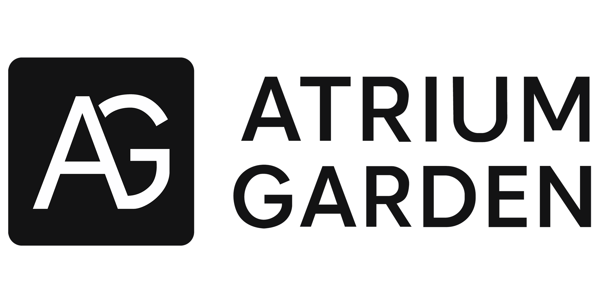 A logo with the letters AG and the words Atrium Garden at Atrium Garden Apartment Homes, LLC, San Jose, CA