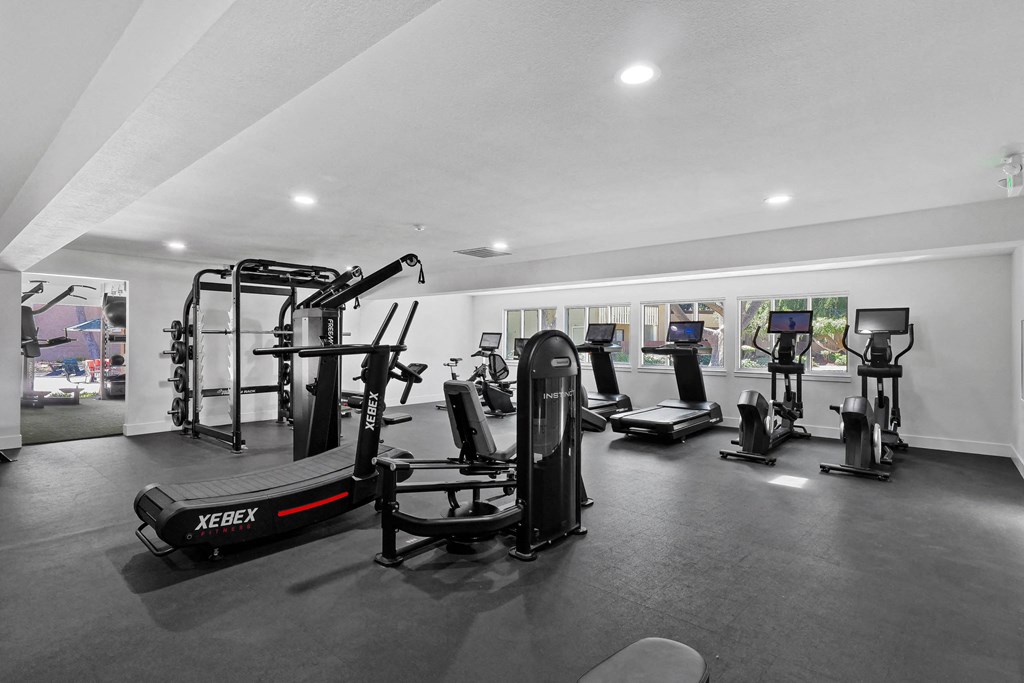 the gym at Summerwood Apartments, California, 95050