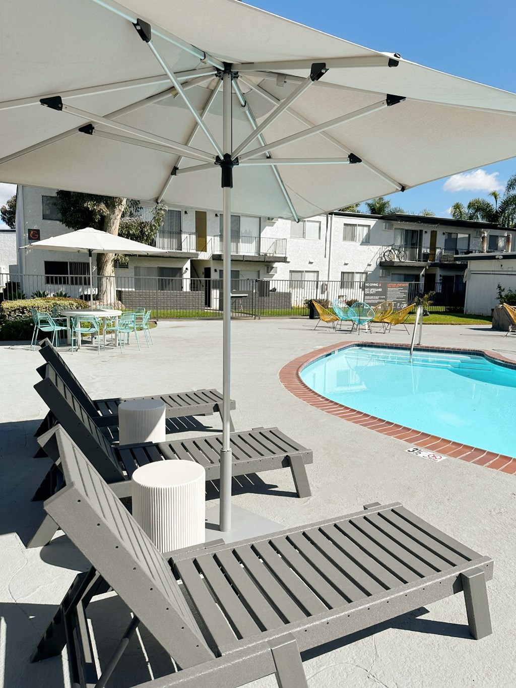 poolside patio at Mission Valley, San Diego, CA