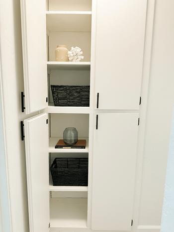 white cabinet at Latitude Apartments at Mission Valley, San Diego CA