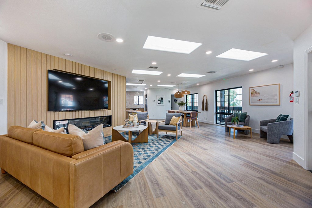 Social Lounge With TV at The Resort at Encinitas Luxury Apartment Homes, Encinitas, CA, 92024
