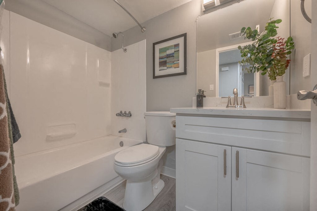 a bathroom with a sink toilet and a bath tub at Danville Park, Danville, California