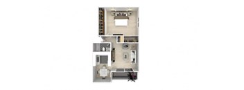 2 bedroom 2 bathroom floor plan  the metro apartment residences at Danville Park, Danville, CA