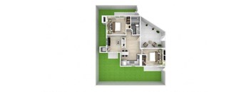 a floor plan of a house with a green floor at Diablo Vista, California, 94551