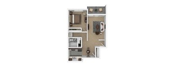 a floor plan with a bedroom and a living room at Diablo Vista, California, 94551