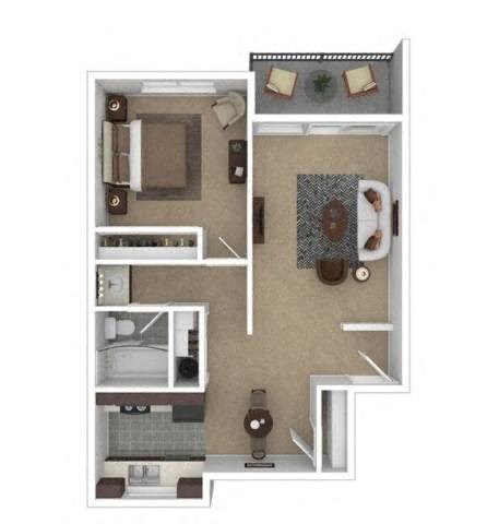 a floor plan with a bedroom and a living room at Diablo Vista, California, 94551