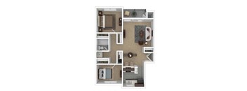a1 floor plan  1 bedroom  1199 square feet at Diablo Vista, California